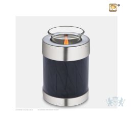 Tealight Urn Pearl Midnight and Bru Pewter