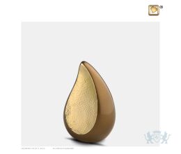 TearDrop Keepsake Urn Bronze and Hmd Gold
