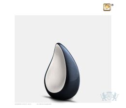 TearDrop Keepsake Urn Midnight and Bru Pewter