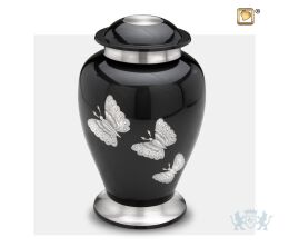 Tradional Butterflies Adult Urn Midnight and Bru Pewter