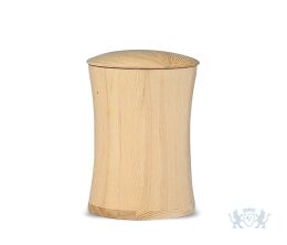 Urn van bleek hout