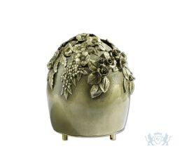 Urn van brons met bloemen