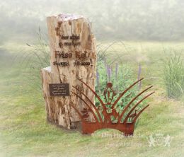 Versteend hout grafmonument