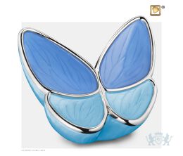 Wings of Hope Adult Urn Peal Blue and Pol Silver