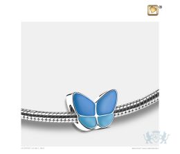 Wings of Hope Ashes Bead Pearl Blue and Pol Silver