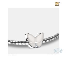 Wings of Hope Ashes Bead Pearl White and Pol Silver
