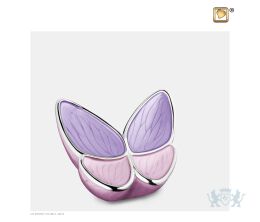 Wings of Hope Keepsake Urn Pearl Lavender and Pol Silver