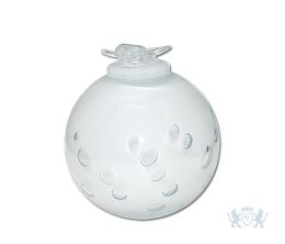 Witte glazen urn