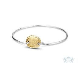 Zilveren armband met in goud gegoten vingerafdruk