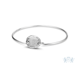 Zilveren armband met in zilver gegoten vingerafdruk
