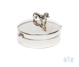 Zilveren mini urn 'hond' 
