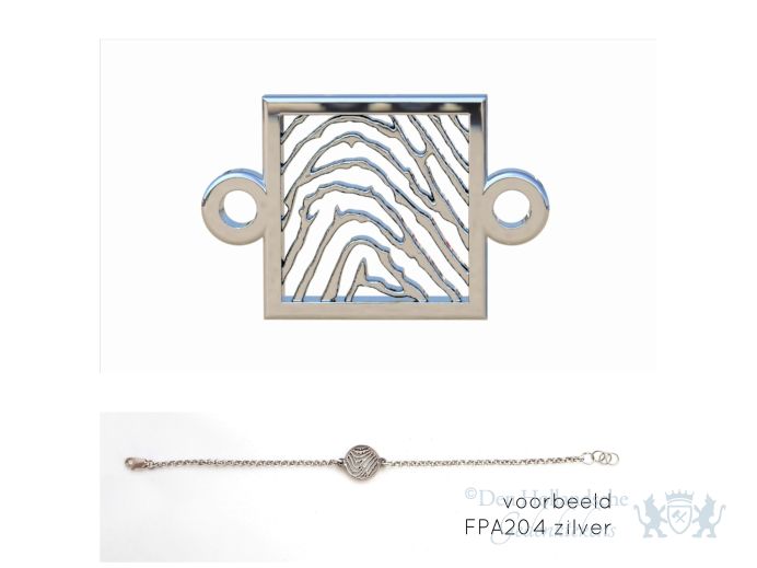 Armband met Jasseron Vierkant foto 1