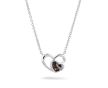 Ashanger dubbel hart zilver foto 1