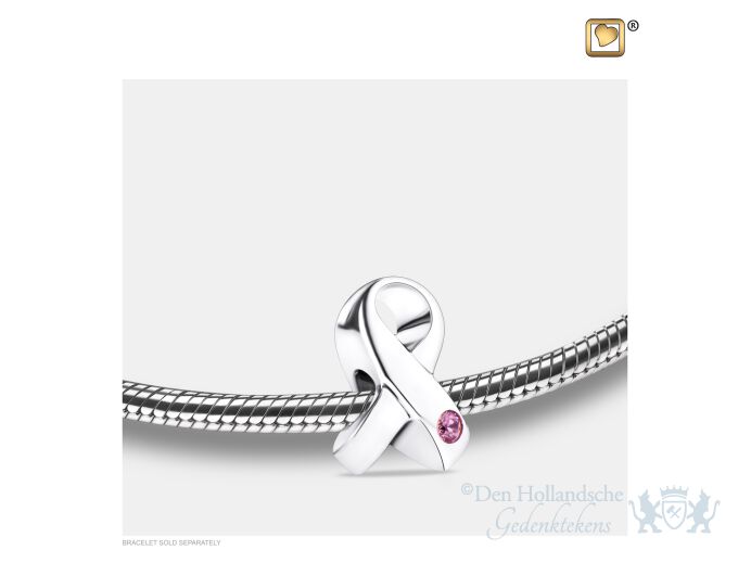 Awareness Ashes Bead Pink and Pol Silver w/Zirconia foto 1