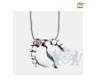 BabyFeet Ashes Pendant Pink and Pol Silver w/Zirconia foto 1