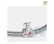 CuddleBear  Ashes Bead Pink and Pol Silver w/Zirconia foto 1