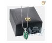 Elegant Leaf Ashes Pendant Pearl Green and Pol Silver foto 1