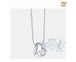 Leaning Heart with Paws Ashes Pendant Pol Silver foto 1