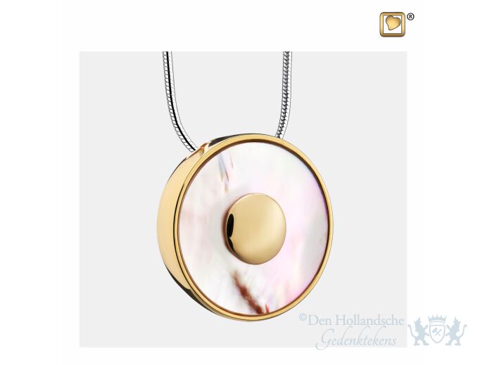 Mother of Pearl Ashes Pendant Pol Gold Vermeil foto 1