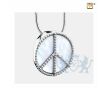 Peace Mother of Pearl Ashes Pendant Pol Silver foto 1
