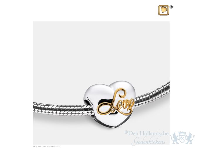 Spell your Love Ashes Bead Pol Silver and Gold Vermeil foto 1