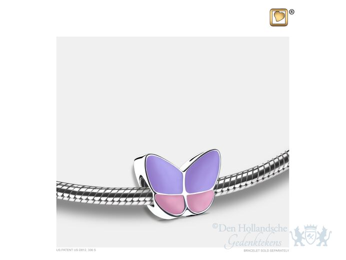 Wings of Hope Ashes Bead Pearl Lavender and Pol Silver foto 1