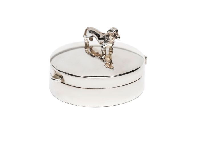 Zilveren mini urn &#039;hond&#039;  foto 1