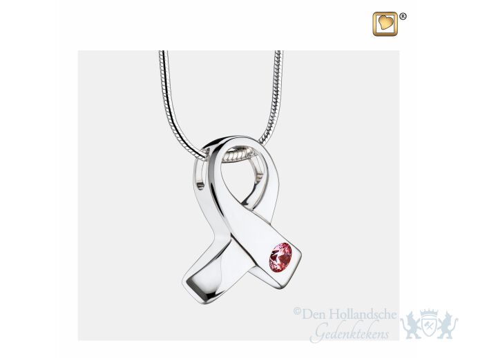 Awareness Ashes Pendant Pink and Pol Silver w/Zirconia foto 1