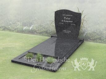 Budget golfkop grafsteen met dekplaat