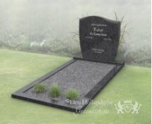 Budget golfkop grafsteen met liggend gedeelte  foto 4
