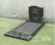 Budget golfkop grafsteen met liggend gedeelte foto 4