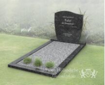 Budget golfkop grafsteen met liggend gedeelte foto 3