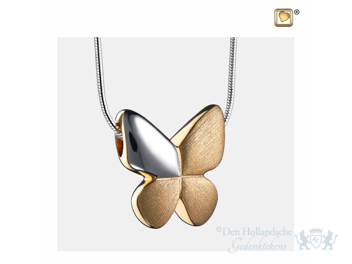 Butterfly Ashes Pendant Bru Silver and Gold Vermeil foto 1