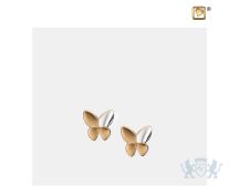 Butterfly Stud Earrings Bru Silver and Gold Vermeil foto 1