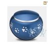 Classic Round Large Pet Urn Blue and Bru Pewter foto 1