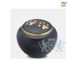 Classic Round Medium Pet Urn Midnight and Bru Gold foto 1