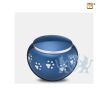 Classic Round Small Pet Urn Blue and Bru Pewter foto 1