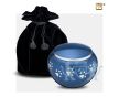 Classic Round Small Pet Urn Blue and Bru Pewter foto 1