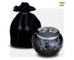 Classic Round Small Pet Urn Midnight and Bru Pewter foto 1
