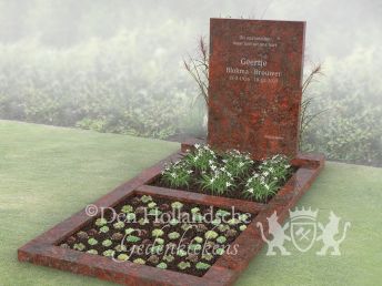 Eenvoudig grafmonument met ruimte voor beplanting