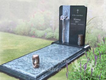 Exclusief grafmonument met bronzen grafaccessoires