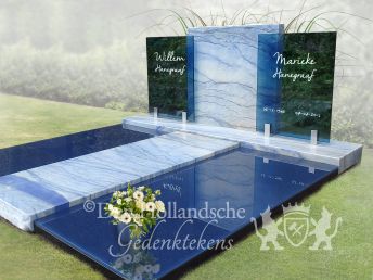 Familiegraf van Azul Macauba en glas