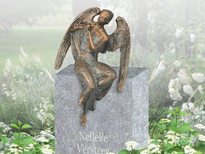 Grafbeelden engel van brons foto 1