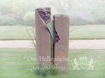 Grafmonument in natuursteen met brons