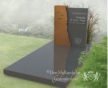 Grafmonument met cortenstaal foto 2