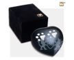 Keepsake Double Paw Heart Pet Urn Midnight and Bru Pewter foto 1