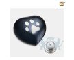Keepsake Single Paw Heart Pet Urn Midnight and Bru Pewter foto 1