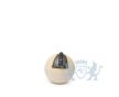 Keramische beige bolvormige urn met zwart element | 0.1L foto 1