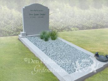 Klassiek grafmonument licht natuursteen