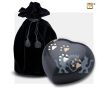 Large Heart Pet Urn Midnight and Bru Pewter foto 1